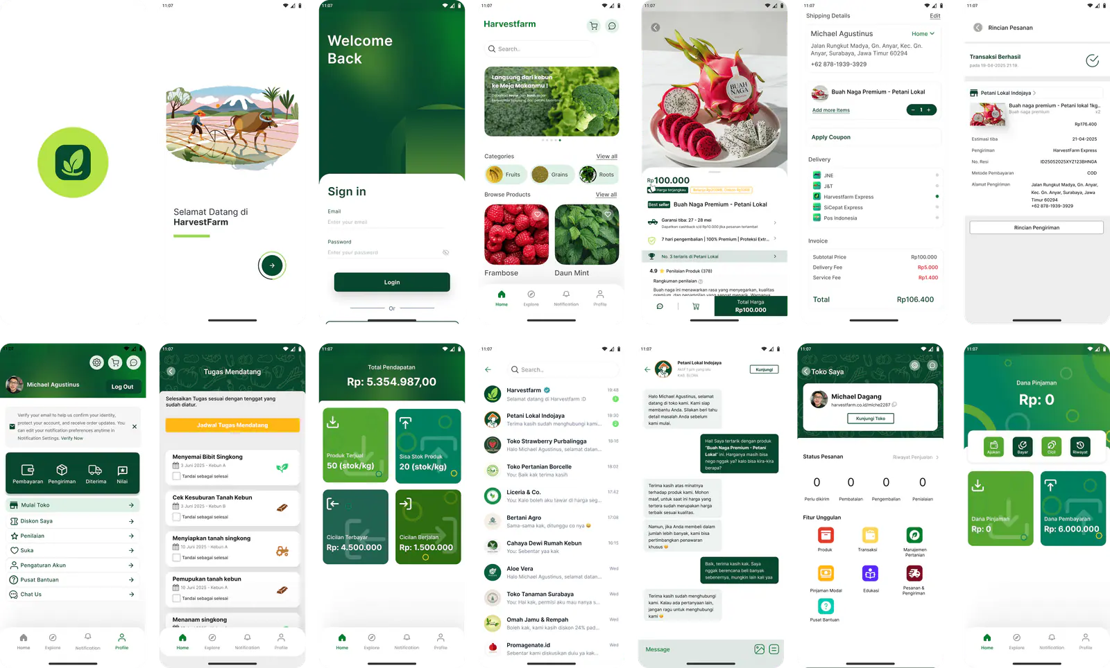 Harversfarm App UI/UX Design